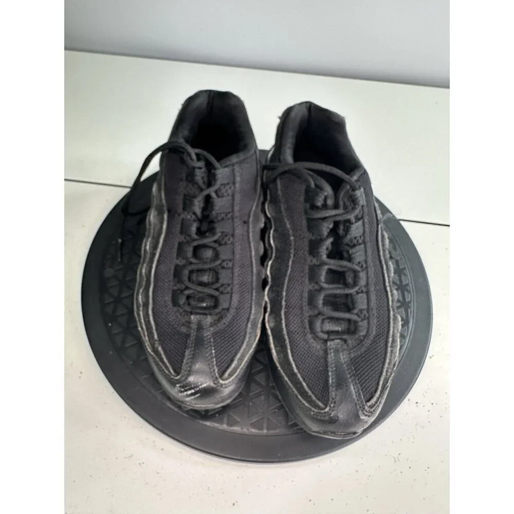 Nike Air Max 95 Youth 3.5Y Shoes Triple Black 307565-055 Sneakers